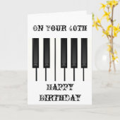 Piano Keys Karte (Gelbe Blume)