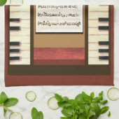 Piano Keys Kitchtuch mit meinem Musikblatt Handtuch (Gefaltet)