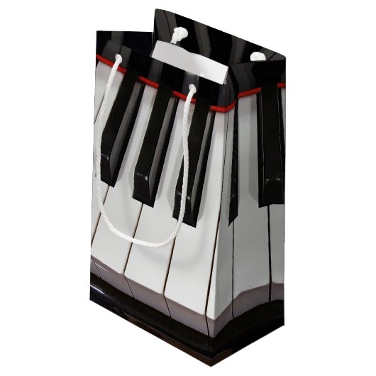 Piano Keys Kleine Geschenktüte (Rückseite Schrägansicht)