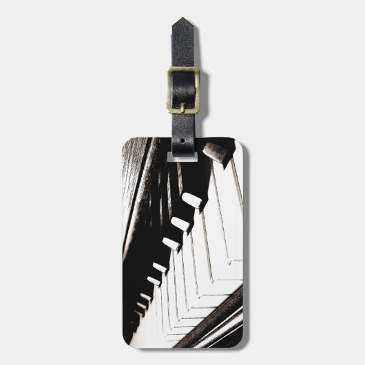 Piano Keys Macro Gepäckanhänger (Vorderseite vertikal)