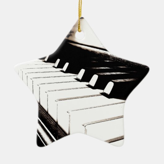 Piano Keys Macro Keramik Ornament (Vorne)