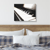 Piano Keys Macro Wrapped Canvas Leinwanddruck (Insitu (Schlafzimmer))