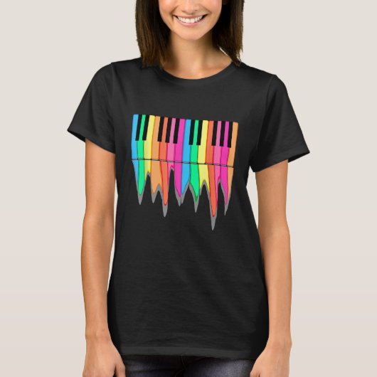 Piano Keys Melting T-Shirt (Vorderseite)