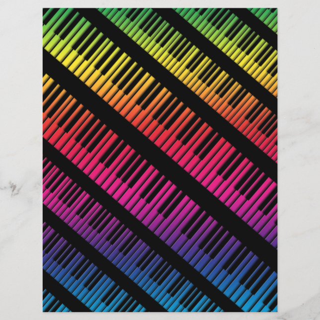 Piano-Keys mit Regenbogen (Vorderseite)