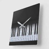 Piano Keys Modern Quadratische Wanduhr (Winkel)