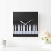 Piano Keys Modern Quadratische Wanduhr (Zuhause)