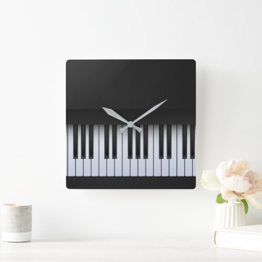 Piano Keys Modern Quadratische Wanduhr (Zuhause)