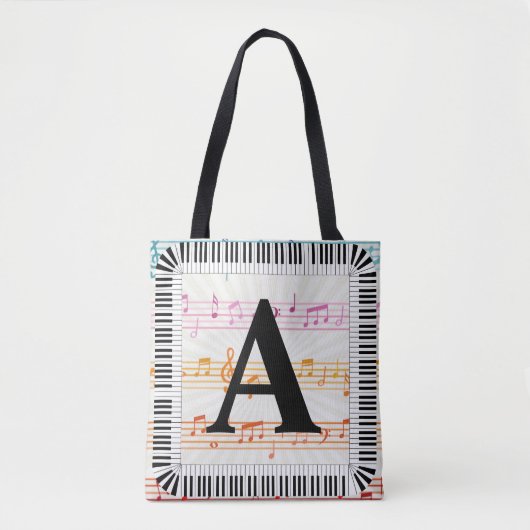Piano Keys Monogram Pianist Piano Player Tasche (Vorderseite)