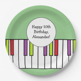 Piano Keys Music Birthday Party Age Personalisiert Pappteller