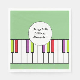 Piano Keys Music Birthday Party Age Personalisiert Serviette