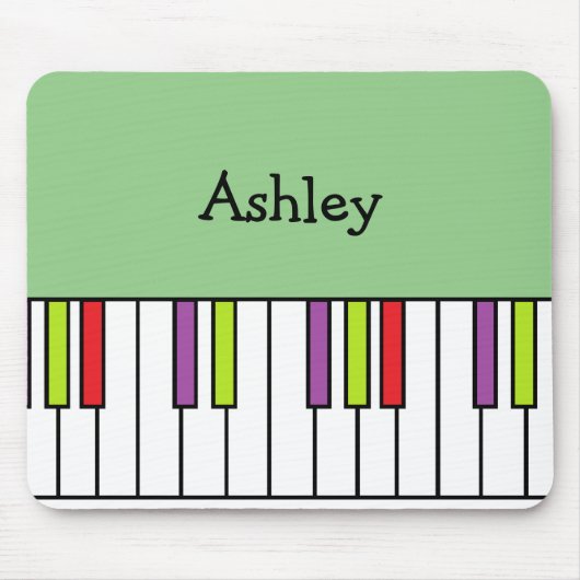 Piano Keys Music Colorful Keyboard Personalisiert Mousepad (Vorne)