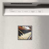 Piano Keys Music Gaben Square Kühlschrankmagnet (In Situ (Geschirrspüler))