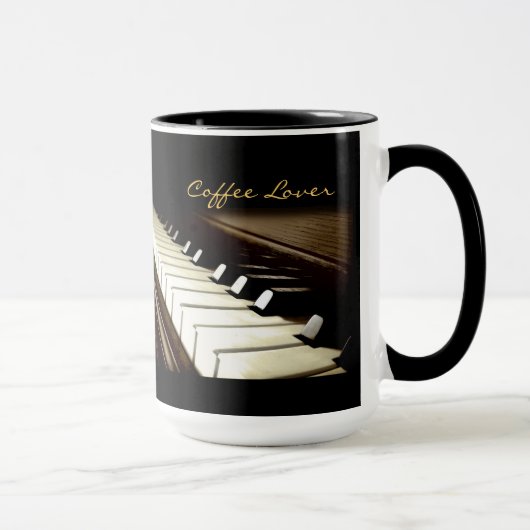 PIANO KEYS Music Lover Coffee Lover Drink Tasse (Rechts)