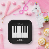 PIANO KEYS MUSIC LOVER Fest Thema Pappteller (Party)