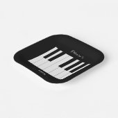 PIANO KEYS MUSIC LOVER Fest Thema Pappteller (Gewinkelt)