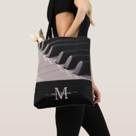 Piano Keys Music Lover Lehrer Monogram Tasche