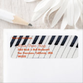 PIANO KEYS Music Lovers Rücksendeadressen-Aufklebe (Insitu)