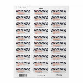 PIANO KEYS Music Lovers Rücksendeadressen-Aufklebe (Vorne)