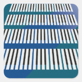 Piano Keys Music Square Sticker (Vorderseite)