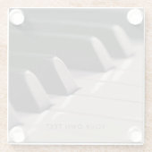 Piano Keys Music Teacher Classy Glasuntersetzer (Rückseite)