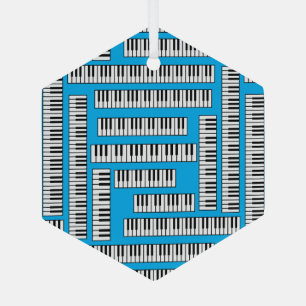 Piano Keys Ornament Aus Glas