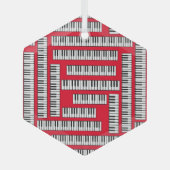 Piano Keys Ornament Aus Glas (Vorderseite)