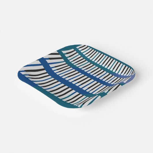 Piano Keys Pappteller (Gewinkelt)