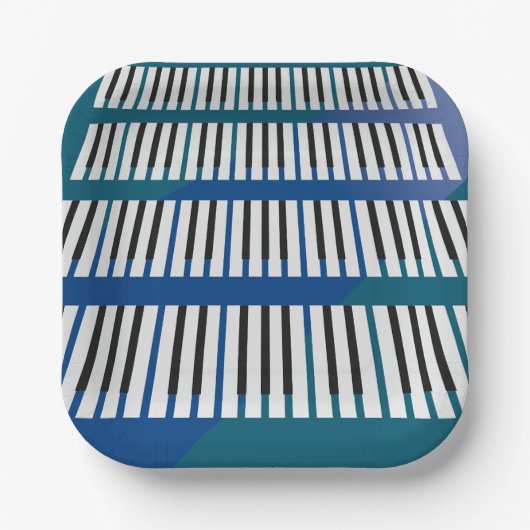 Piano Keys Pappteller (Vorderseite)