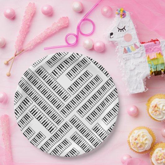 Piano Keys Pappteller (Party)