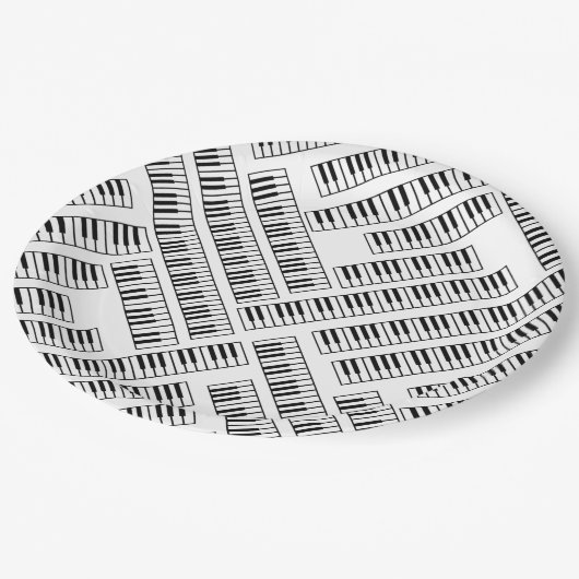 Piano Keys Pappteller (Schrägansicht)