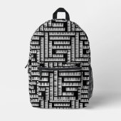 Piano Keys Pattern Bedruckter Rucksack (Vorderseite)