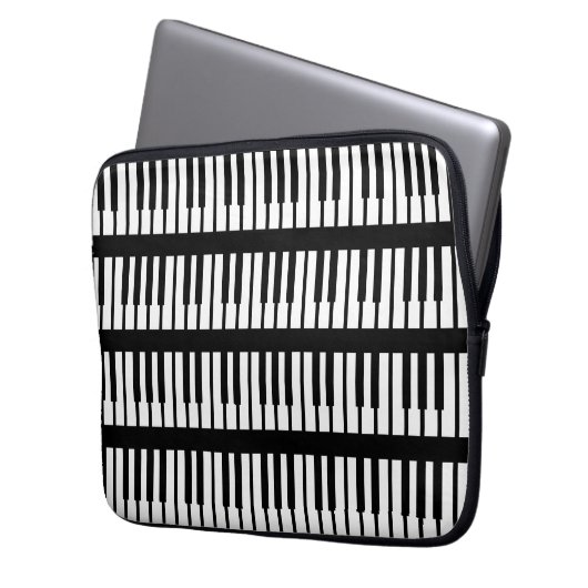 Piano Keys Pattern Laptopschutzhülle (Vorderseite Links)