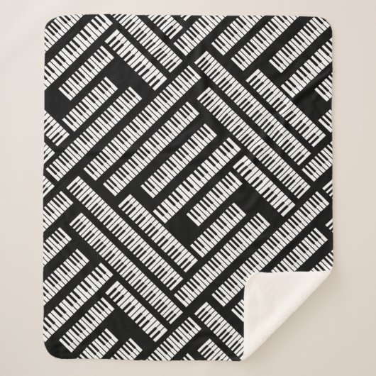 Piano Keys Pattern Sherpadecke (Vorderseite)