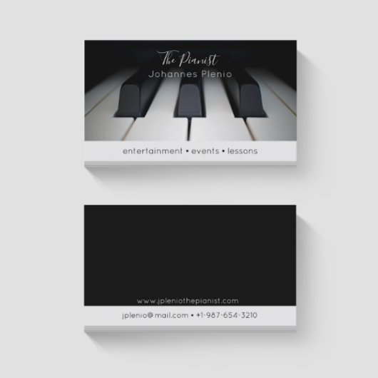 Piano Keys Pianist Business Card Visitenkarte