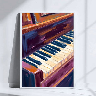 Piano Keys Pianist Malerei Poster