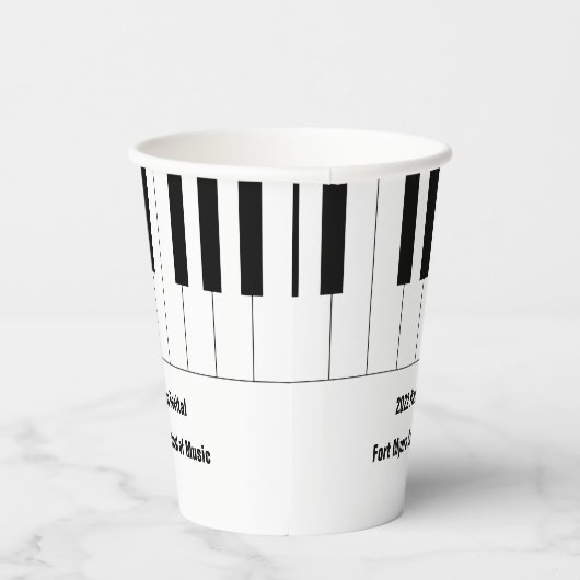 Piano Keys Piano Erwägung Empfang Papier Cups Pappbecher (Rechts)