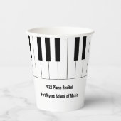 Piano Keys Piano Erwägung Empfang Papier Cups Pappbecher (Vorderseite)