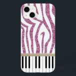 Piano Keys Pink Glitzer Zebra Print Case-Mate iPhone 14 Plus Hülle<br><div class="desc">Ein trendiges und angesagtes Musikdesign mit Klaviertasten und einem gürtelrosa Zebramuster aus Glitzer. Ideal für Pianisten, Pianisten oder Pianisten. Bitte beachten Sie, dass es sich um ein gedrucktes Bild von blauem Glitzer handelt, es gibt keinen echten Glitzer auf diesem Design. Andere Farben und Muster in unserem Shop erhältlich. Wir freuen...</div>