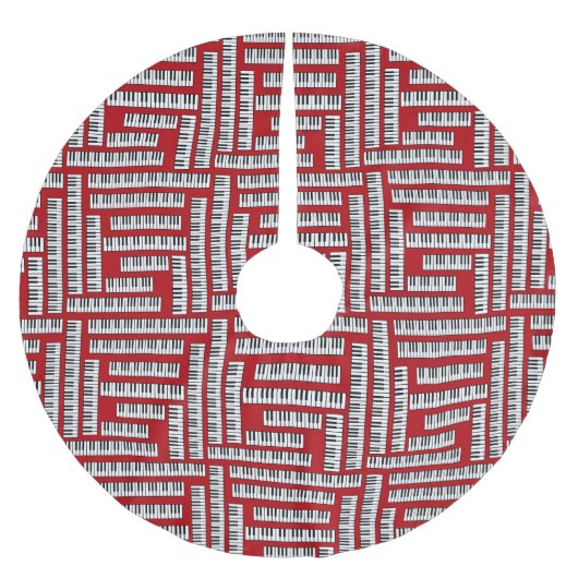 Piano Keys Polyester Weihnachtsbaumdecke (Vorderseite)