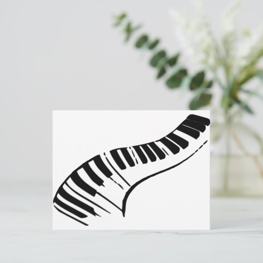 Piano Keys Postkarte (Stehend Vorderseite)
