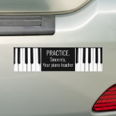 Piano Keys, Practice Bumper Sticker Autoaufkleber (Auf Auto)