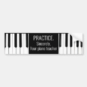 Piano Keys, Practice Bumper Sticker Autoaufkleber (Vorne)