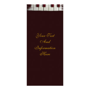 Piano Keys Rack Card Werbekarte