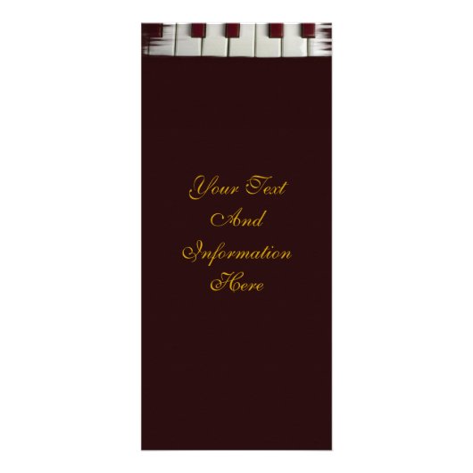 Piano Keys Rack Card Werbekarte (Vorne)