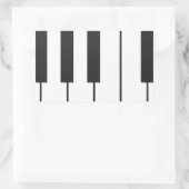 Piano Keys Rechteckiger Aufkleber (Tasche)