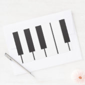 Piano Keys Rechteckiger Aufkleber (Umschlag)