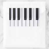 Piano Keys Rechteckiger Aufkleber (Tasche)