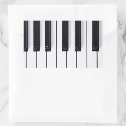 Piano Keys Rechteckiger Aufkleber (Tasche)