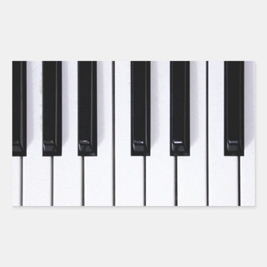 Piano Keys Rechteckiger Aufkleber (Vorderseite)