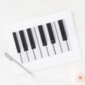 Piano Keys Rechteckiger Aufkleber (Umschlag)